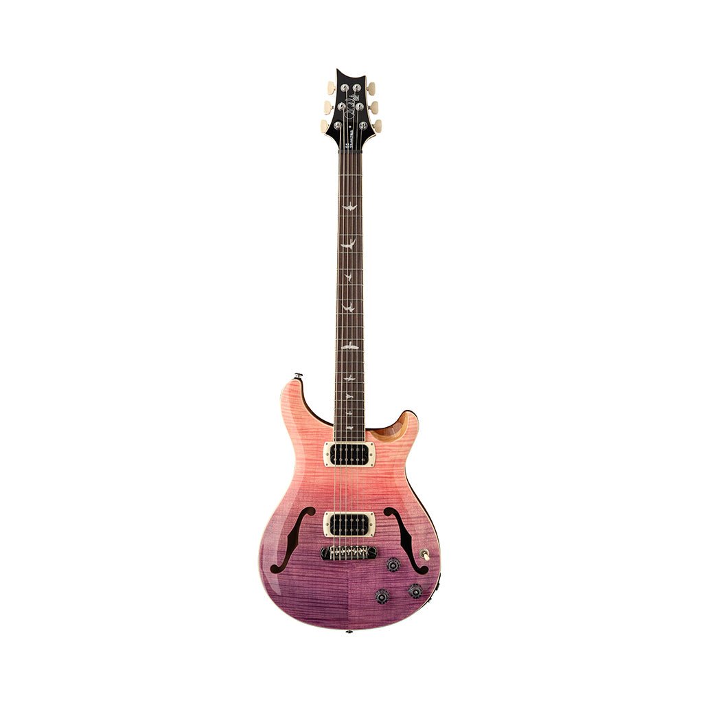 PRS SE Ed Sheeran Hollowbody I Piezo Baritone Electric Guitar - Pink Ombre Electric Guitars Sky Music