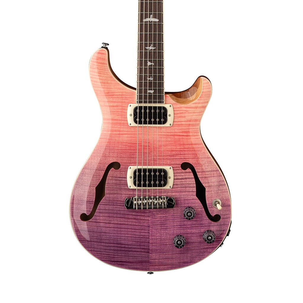 PRS SE Ed Sheeran Hollowbody I Piezo Baritone Electric Guitar - Pink Ombre Electric Guitars Sky Music