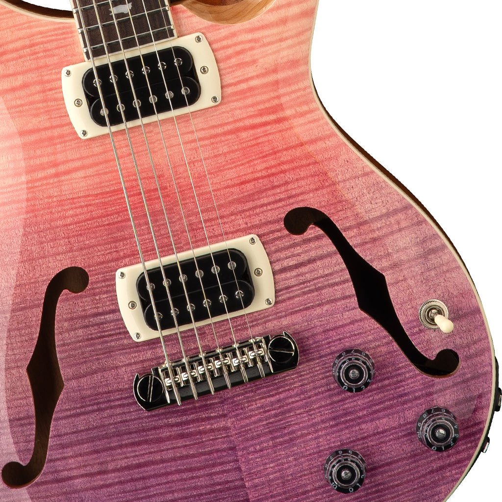 PRS SE Ed Sheeran Hollowbody I Piezo Baritone Electric Guitar - Pink Ombre Electric Guitars Sky Music