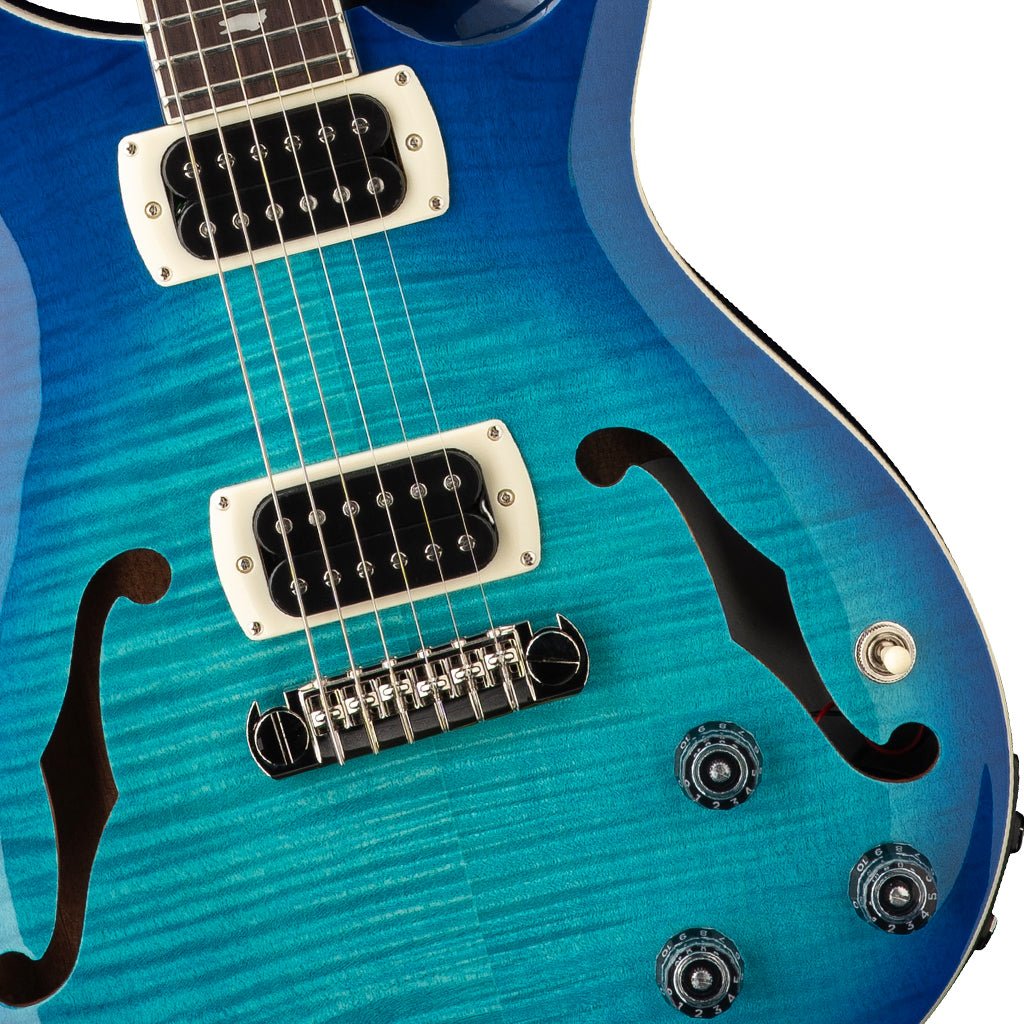 PRS SE Flatback Hollowbody I Piezo Electric Guitar - Lake Blue Electric Guitars Sky Music