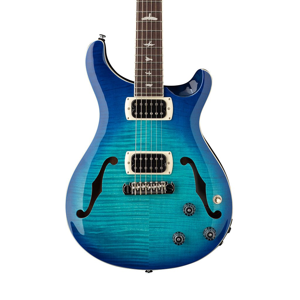 PRS SE Flatback Hollowbody I Piezo Electric Guitar - Lake Blue Electric Guitars Sky Music