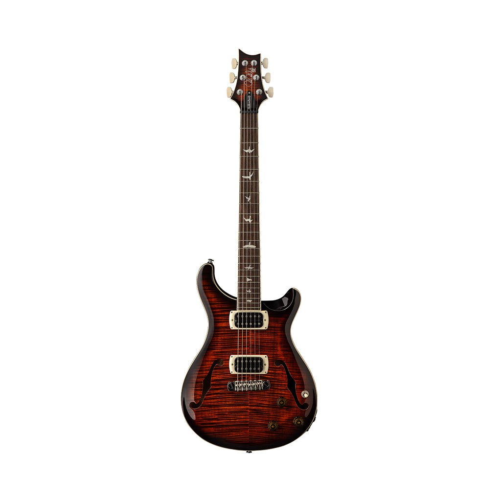PRS SE Flatback Hollowbody I Piezo Electric Guitar - Orange Tiger Smokeburst Electric Guitars Sky Music
