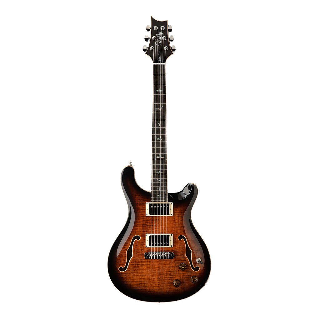 PRS SE Hollowbody II Piezo - Orange Tiger Smoke Burst Electric Guitars Sky Music