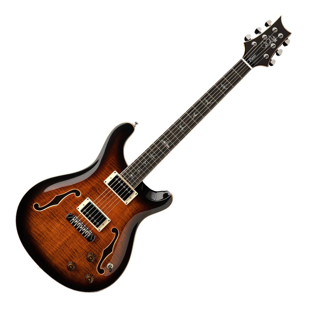 PRS SE Hollowbody II Piezo - Orange Tiger Smoke Burst Electric Guitars Sky Music