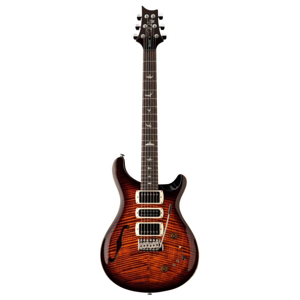 PRS SE Special Semi-Hollow Electric Guitar - Orange Tiger Smokeburst Electric Guitars Sky Music