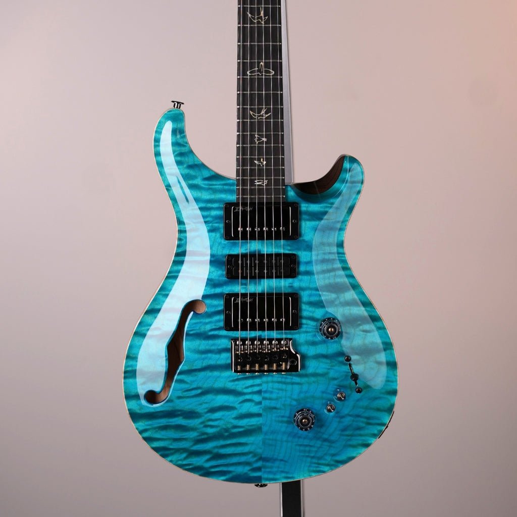 PRS Special Semi Hollow 10 Top Quilt Maple Top Electric Guitar - Dark Aqua Electric Guitars Sky Music