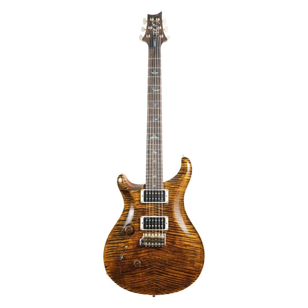 PRS Wood Library Custom 24 Left-Handed 10-Top Electric Guitar - Yellow Tiger, Flame Top Electric Guitars Sky Music