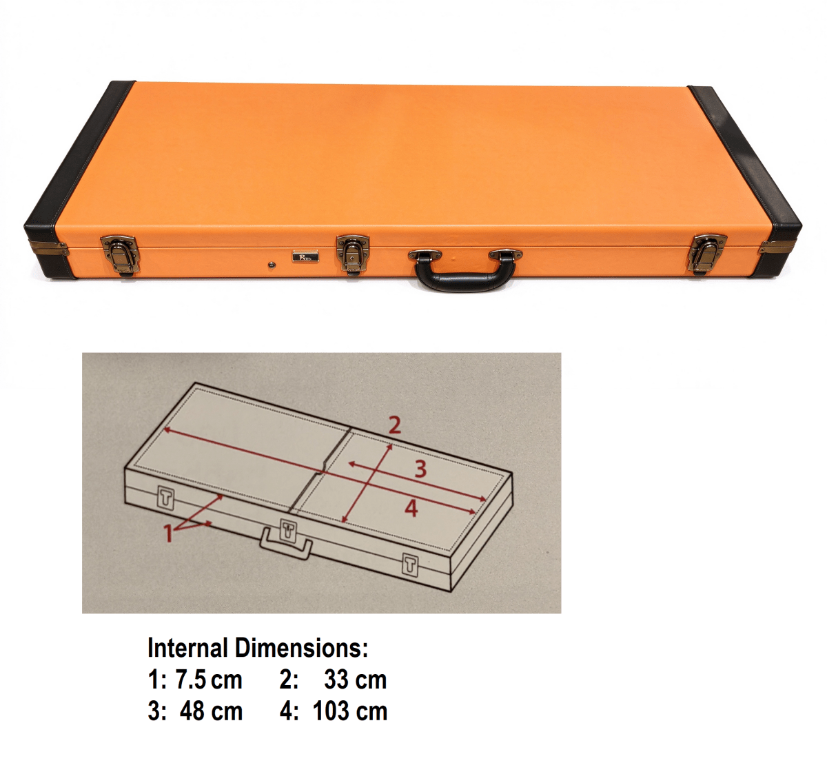 Rainbow Rectangle Electric Guitar Case WC100-RE-ORANGE Electric Guitar Cases & Gigbags Sky Music