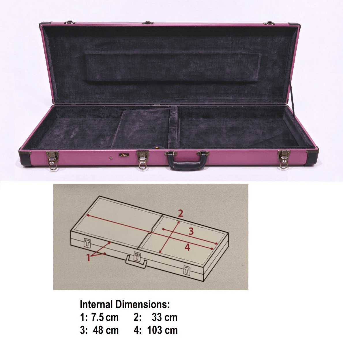 Rainbow Rectangle Electric Guitar Case WC100-RE-PINK Electric Guitar Cases & Gigbags Sky Music