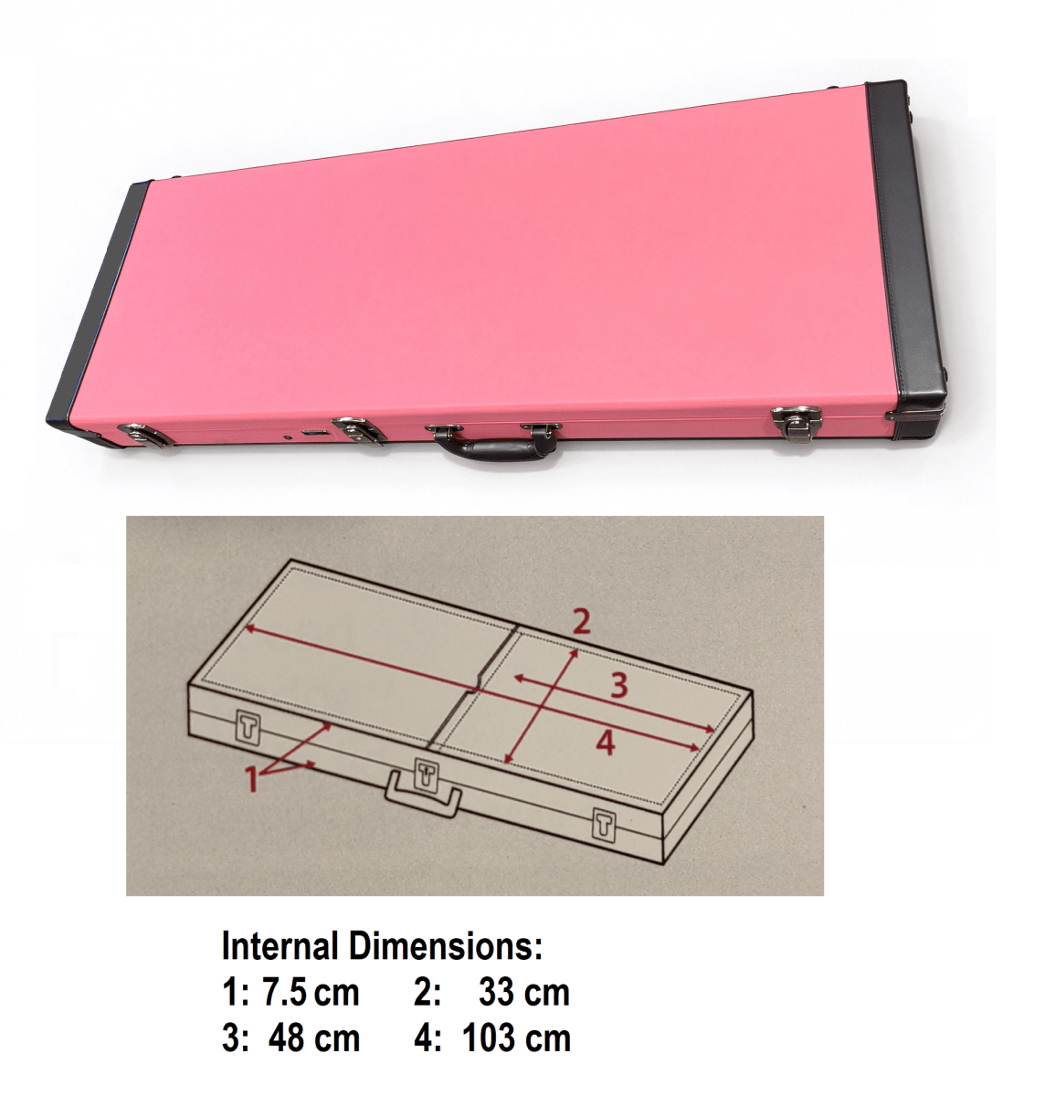 Rainbow Rectangle Electric Guitar Case WC100-RE-PINK Electric Guitar Cases & Gigbags Sky Music