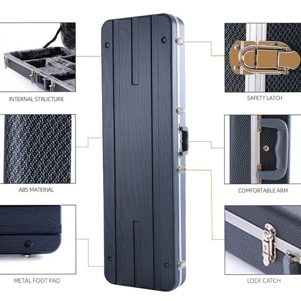 Sky ABS Electric Bass Hard Case Grey with Black Interior
