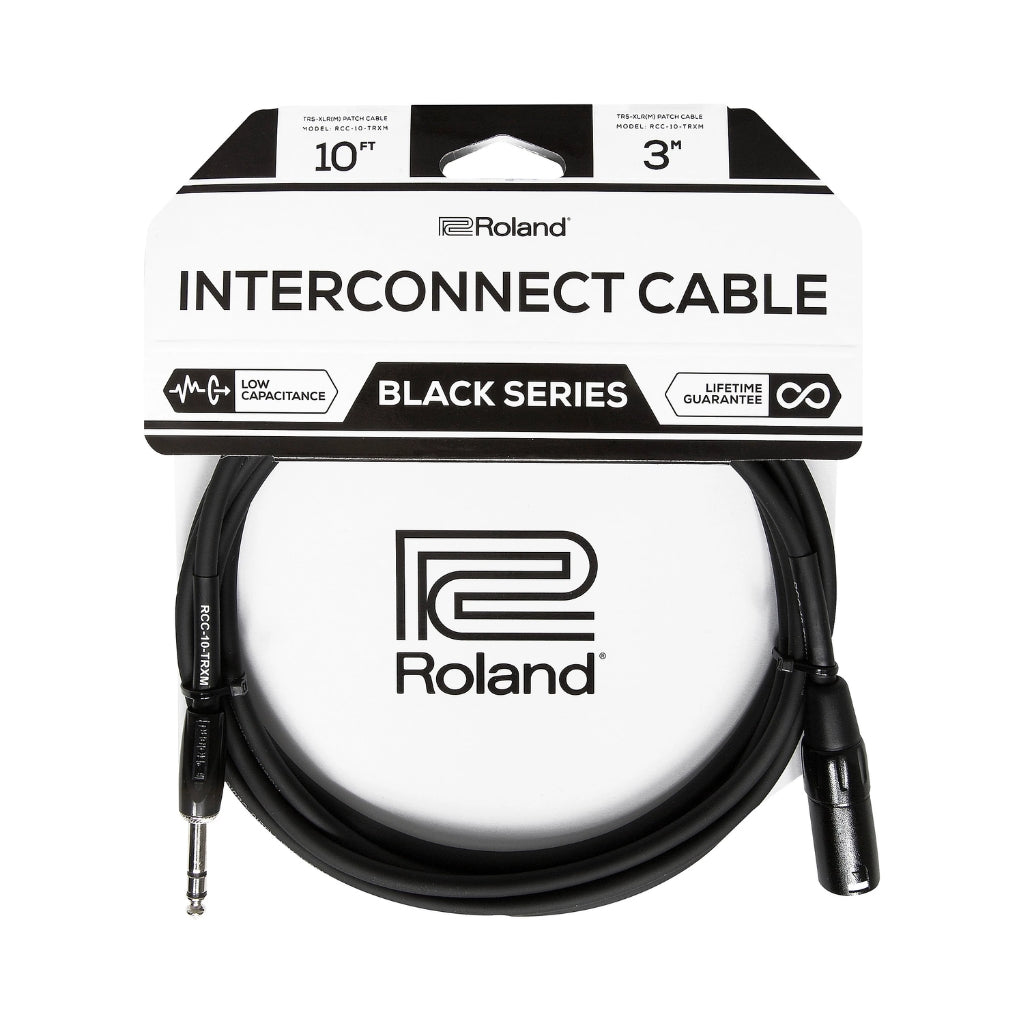 Roland - RCC-10-TRXM - Black Series Interconnect Cable 10ft