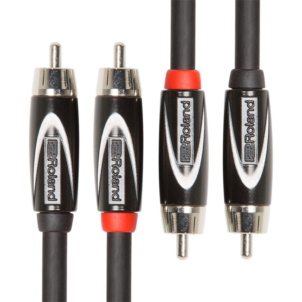 Roland - RCC-5-2R2R 2RCA to 2RCA - Black Series Interconnect Cable 5ft