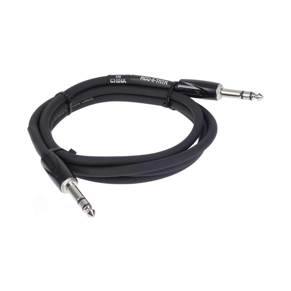 Roland - RCC5TRTR 1/4-inch TRS Black Series - Interconnect Cable 5ft
