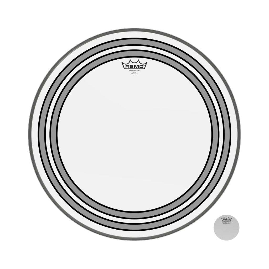 Remo 20" Powersonic Clear - BD Drum Heads Sky Music