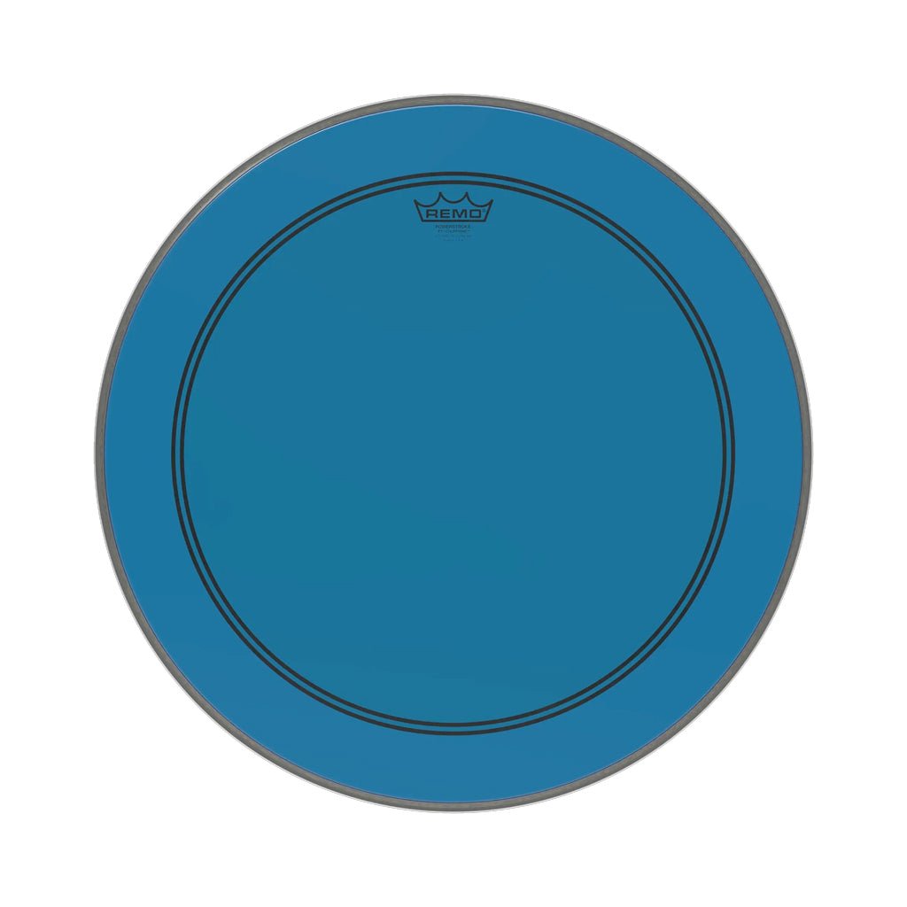 Remo 22" Powerstroke 3 Colortone Bass Drumhead - Blue Drum Heads Sky Music