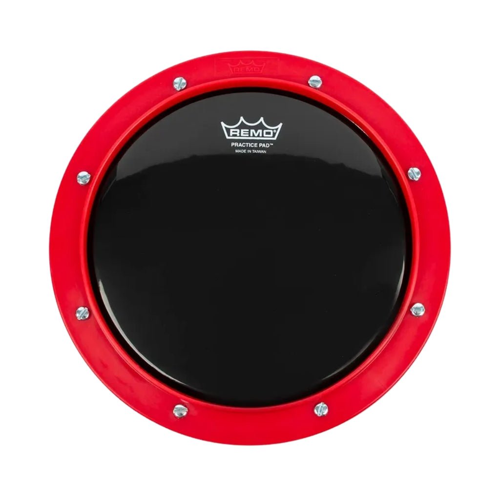 Remo RT-0008-58 Ambassador Ebony Tuneable Practice Pad - 8 inch, Red Drum Accessories Sky Music