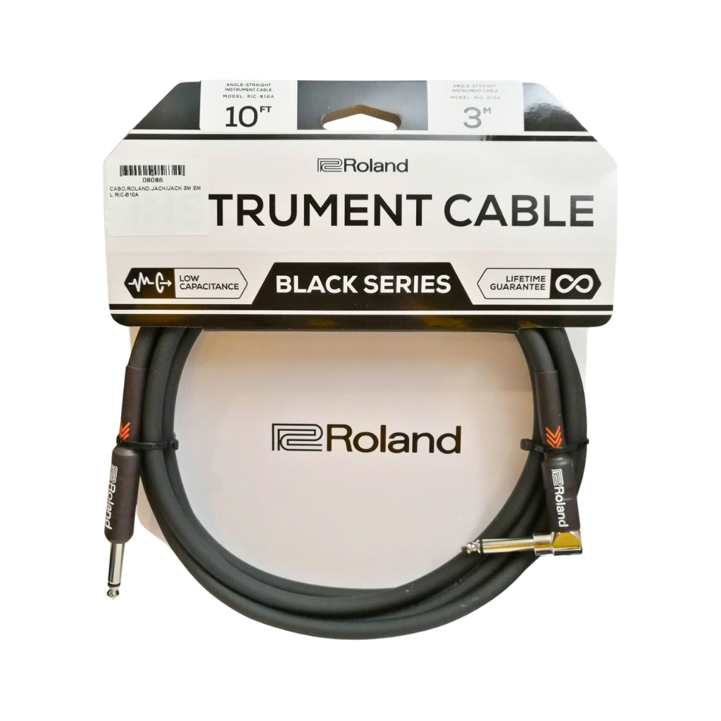 Roland - RIC-B10A Black Series - Instrument Cable 10ft