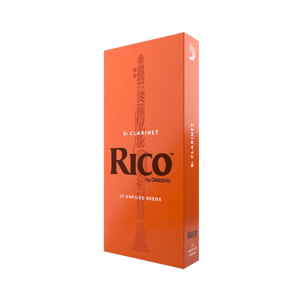 Rico by D'Addario Bb Clarinet Reeds, Strength 2.0 - 25 Pack Brass &amp; Woodwind Accessories Sky Music