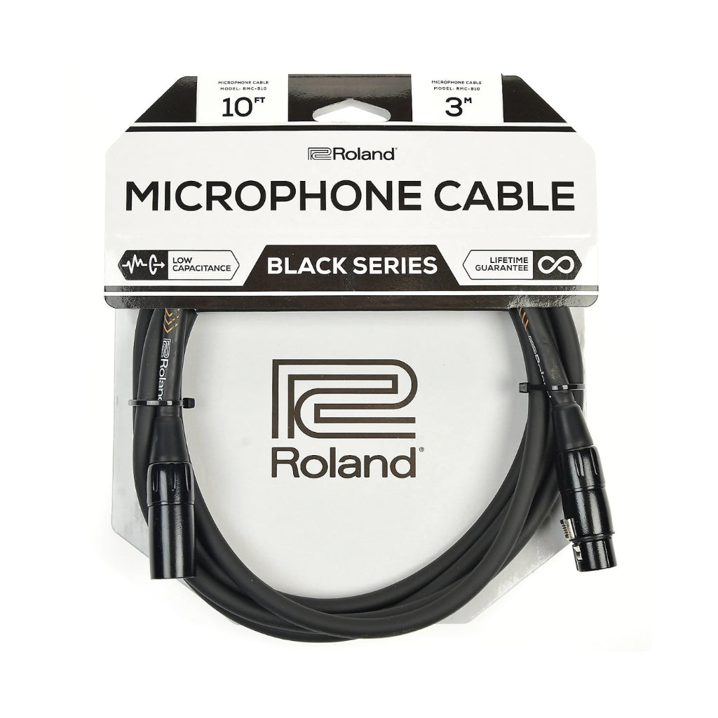 Roland - RMC-B10 Black Series - Microphone Cable 10ft