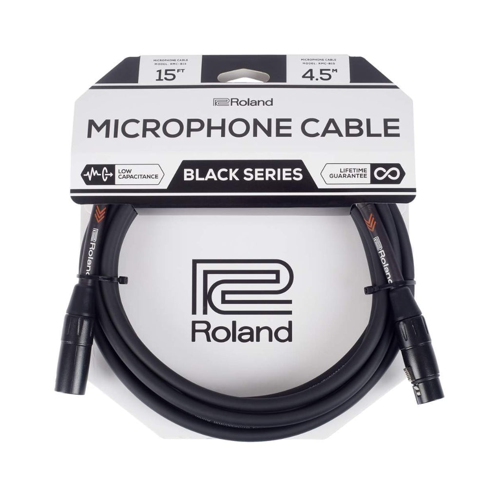 Roland - RMC-B15 Black Series - Microphone Cable 15ft