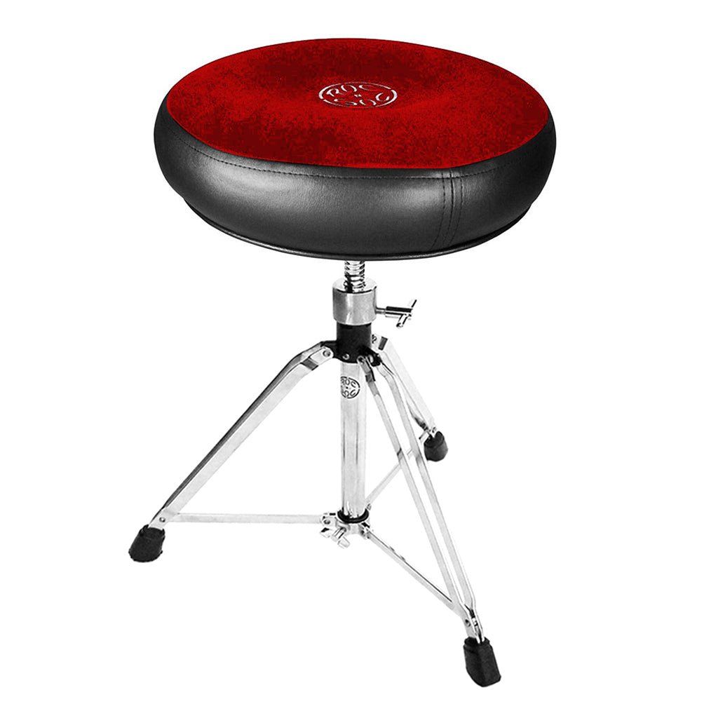 ROC-N-SOC Manual Spindle Tall With Round Red Seat Top Drum Hardware Sky Music