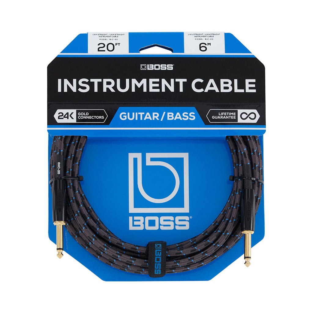Roland BIC-20 Instrument Cable 20ft/6m - Straight/Straight Instrument Cables Sky Music