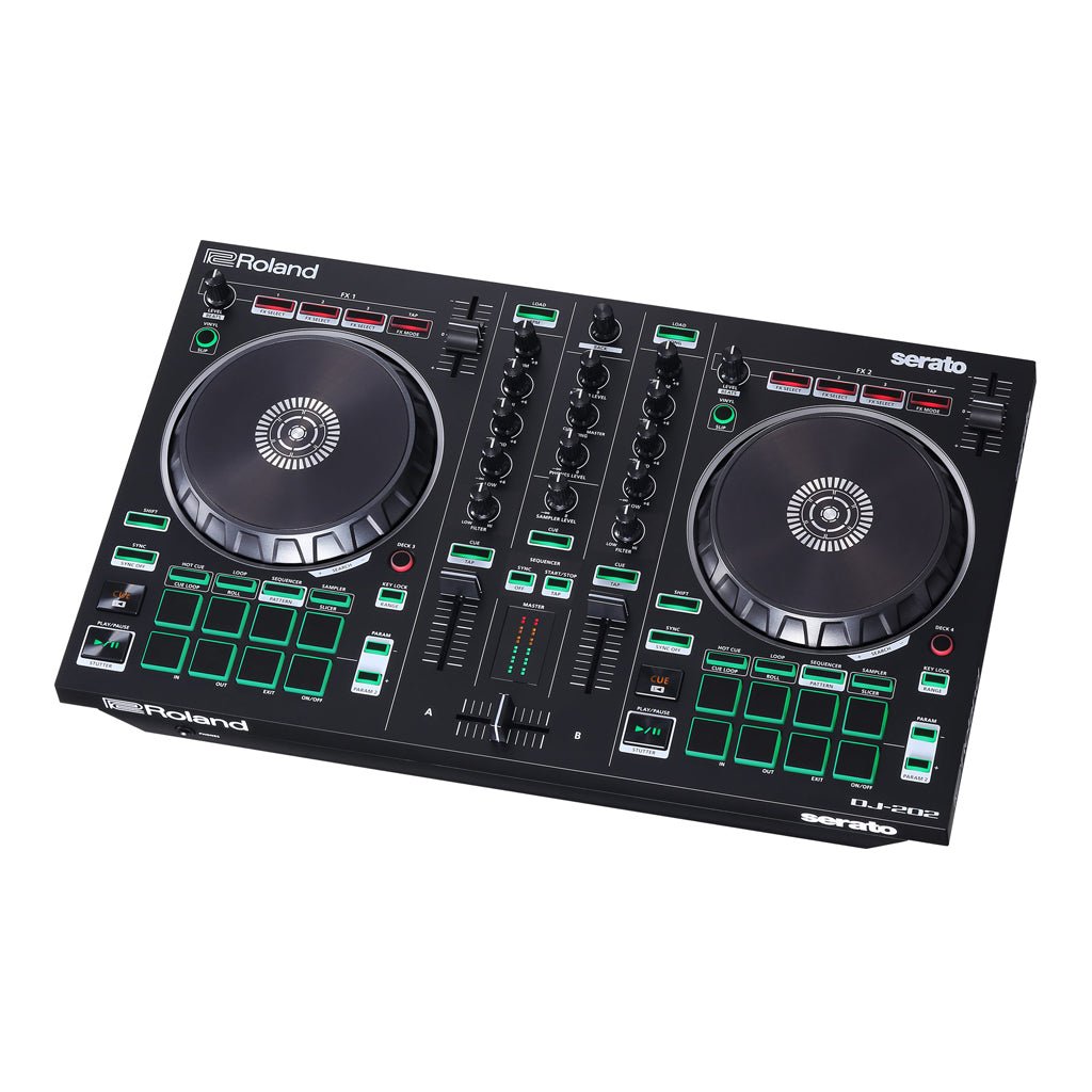 Roland DJ-202 4-deck Serato DJ Controller with Drum Machine DJ Controllers Sky Music