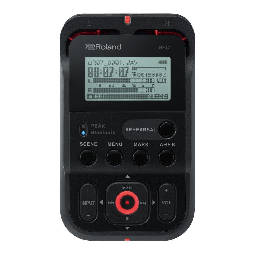 Roland R-07 Portable Recorder - Black Audio Recorders Sky Music