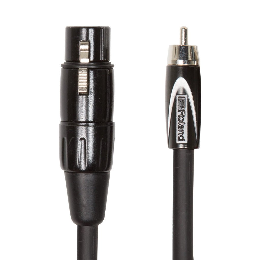Roland RCC-10-RCXF XLR female to RCA Black Series Interconnect Cable 10ft Cables Sky Music