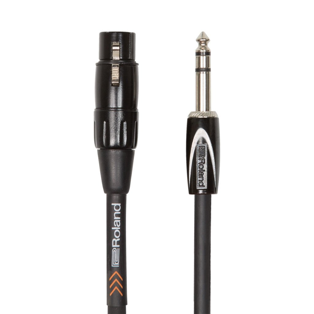 Roland RCC-15-TRXF 1/4-inch TRS Male to XLRF Black Series Interconnect Cable 15ft Cables Sky Music