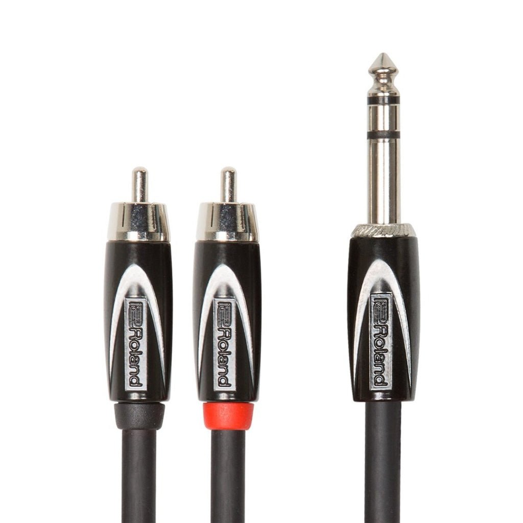Roland RCC-5-TR2RV2 TRS to 2RCA Interconnect Cable 5ft Cables Sky Music