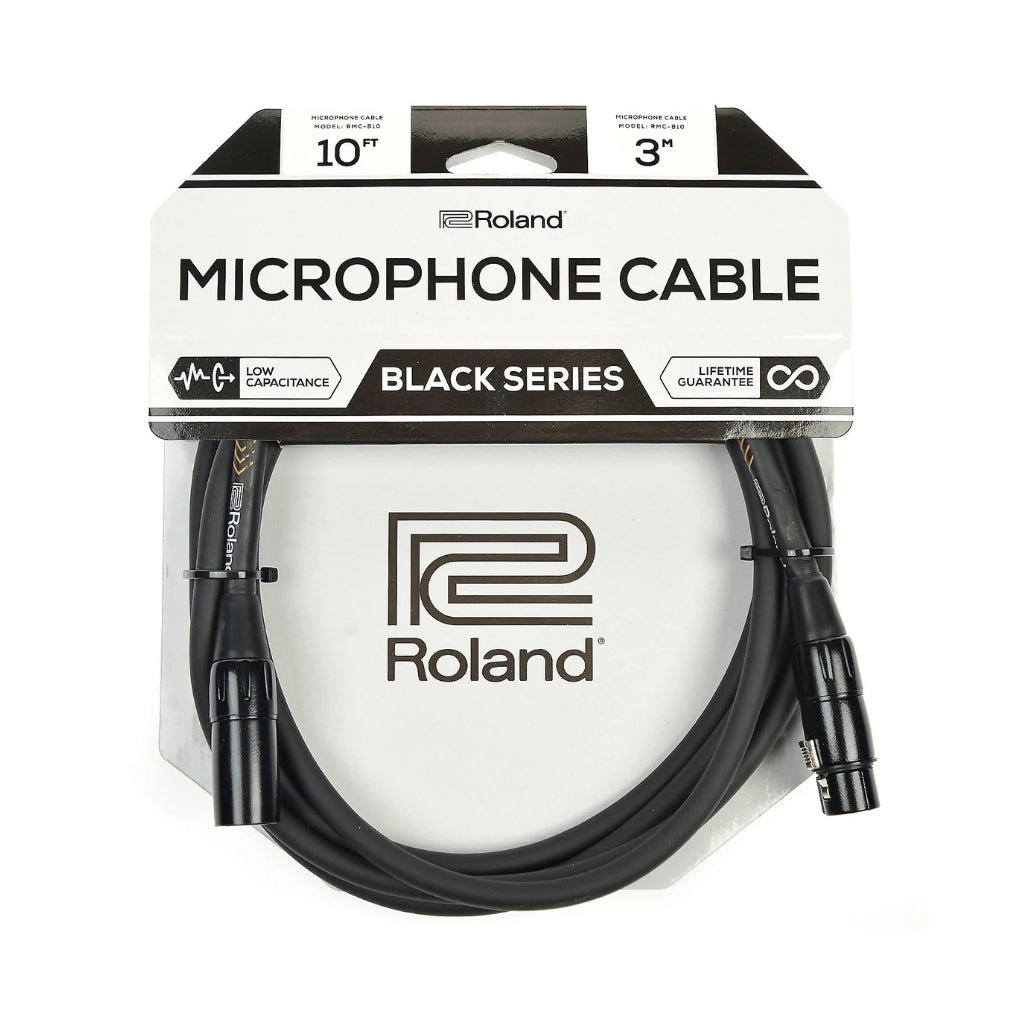 Roland RMC-B10 Black Series Microphone Cable 10ft Cables Sky Music