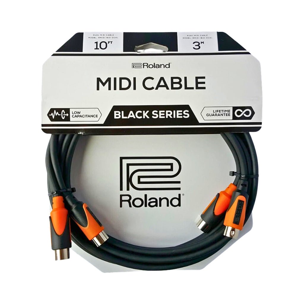 Roland RMIDI-B5-DUAL Black Series MIDI Cable 10ft Cables Sky Music