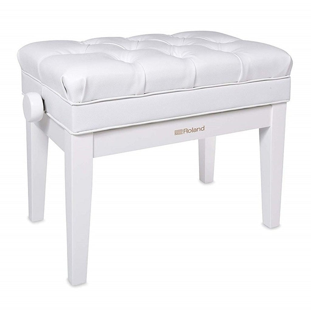 Roland RPB500 Deluxe Piano Bench - Polished White Piano &amp; Keyboard Benches Sky Music