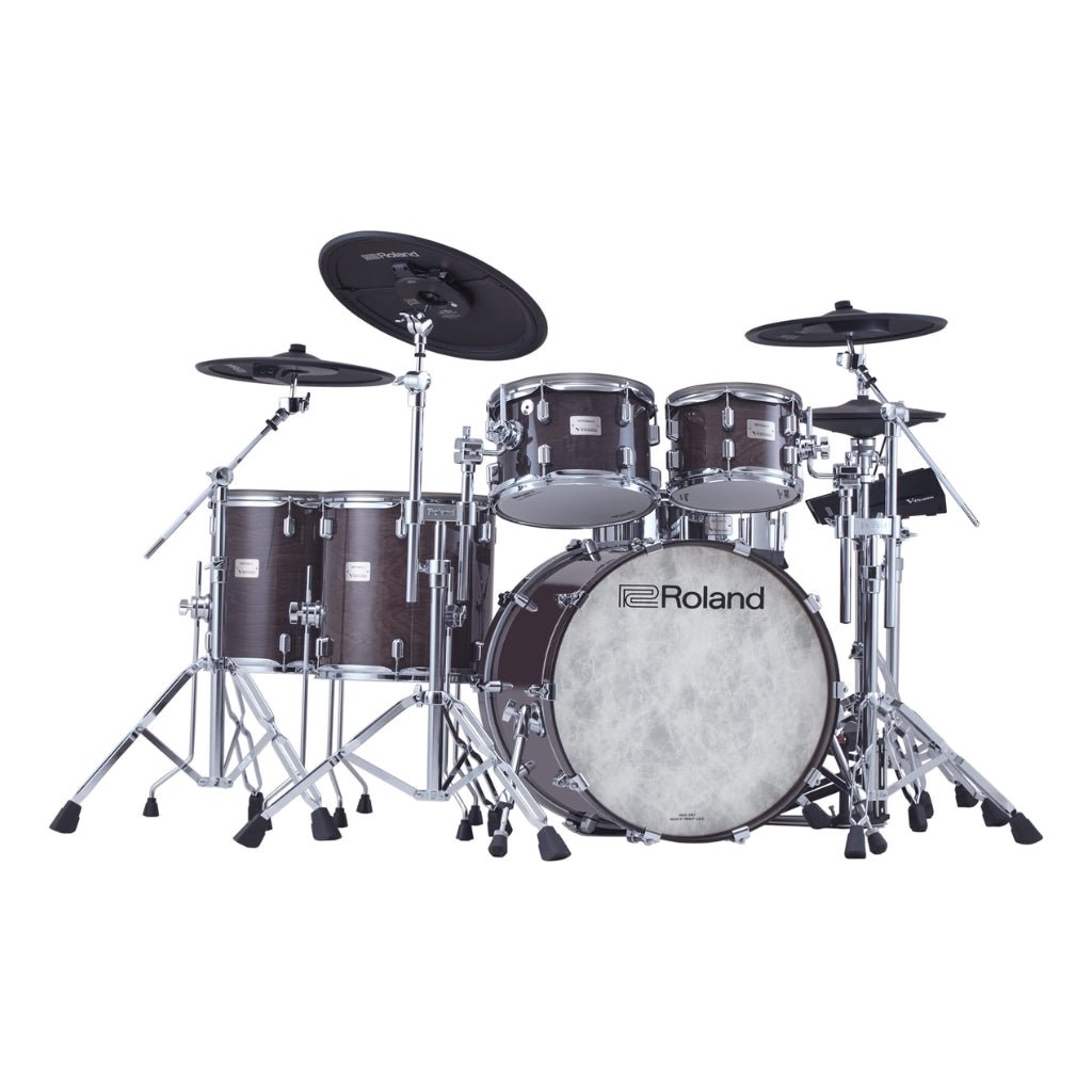 Roland VAD716GES VAD Kit Gloss Ebony with DW 3000 Series Hardware Electronic Drum Kits Sky Music
