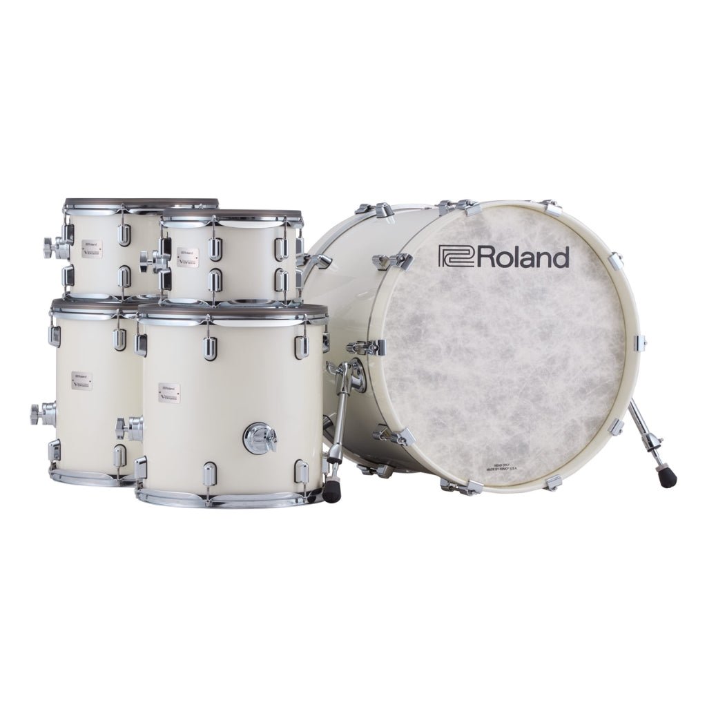 Roland VAD716PWS VAD Kit Pearl White with DW 3000 Series Hardware Electronic Drum Kits Sky Music