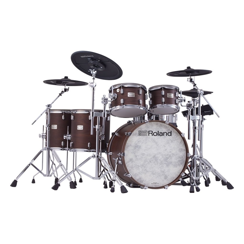 Roland VAD716SWS VAD Kit Satin Walnut with DW 3000 Series Hardware Electronic Drum Kits Sky Music
