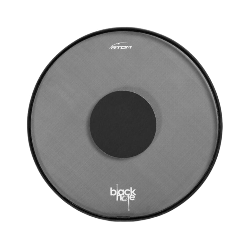 RTOM 12" Black Hole Tuneable Snap On Practice Pad Drum Heads Sky Music