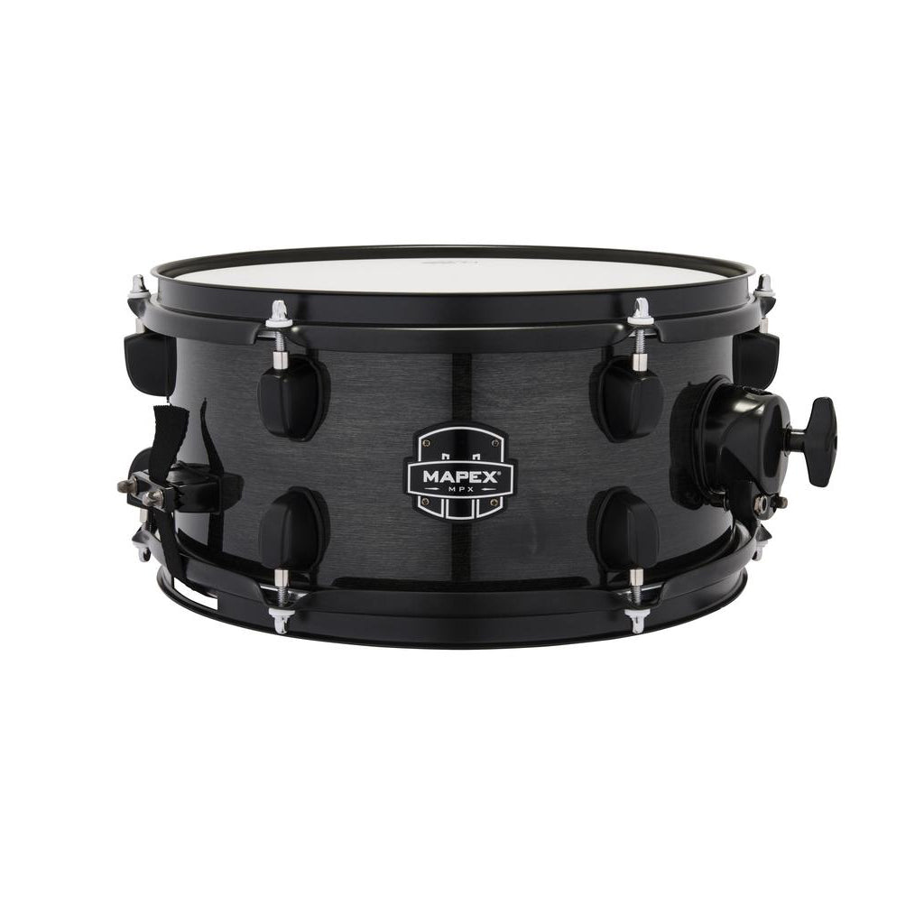 Mapex - MPX 12"x6" Maple/Poplar Snare Drum - Trans Midnight Black