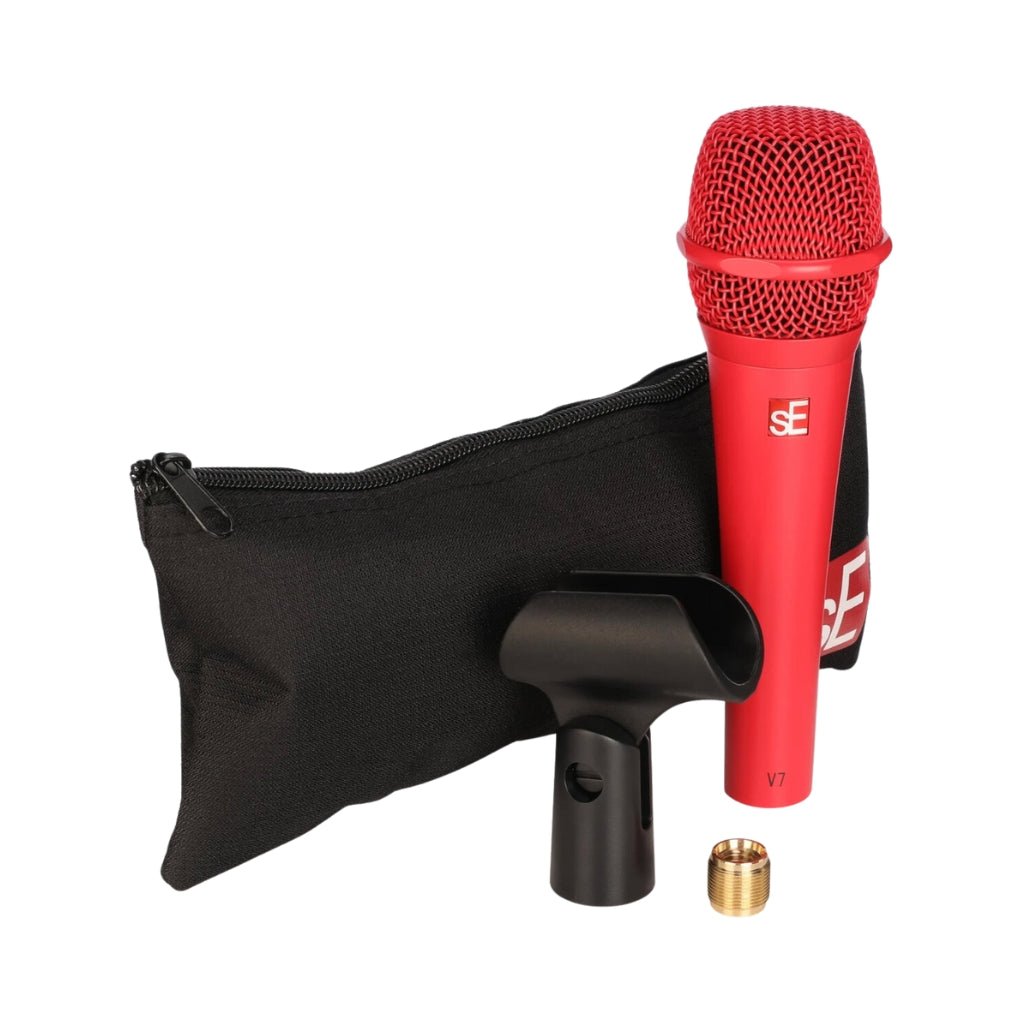 sE Electronics V7 Supercardioid Dynamic Handheld Vocal Microphone - Red Microphones Sky Music