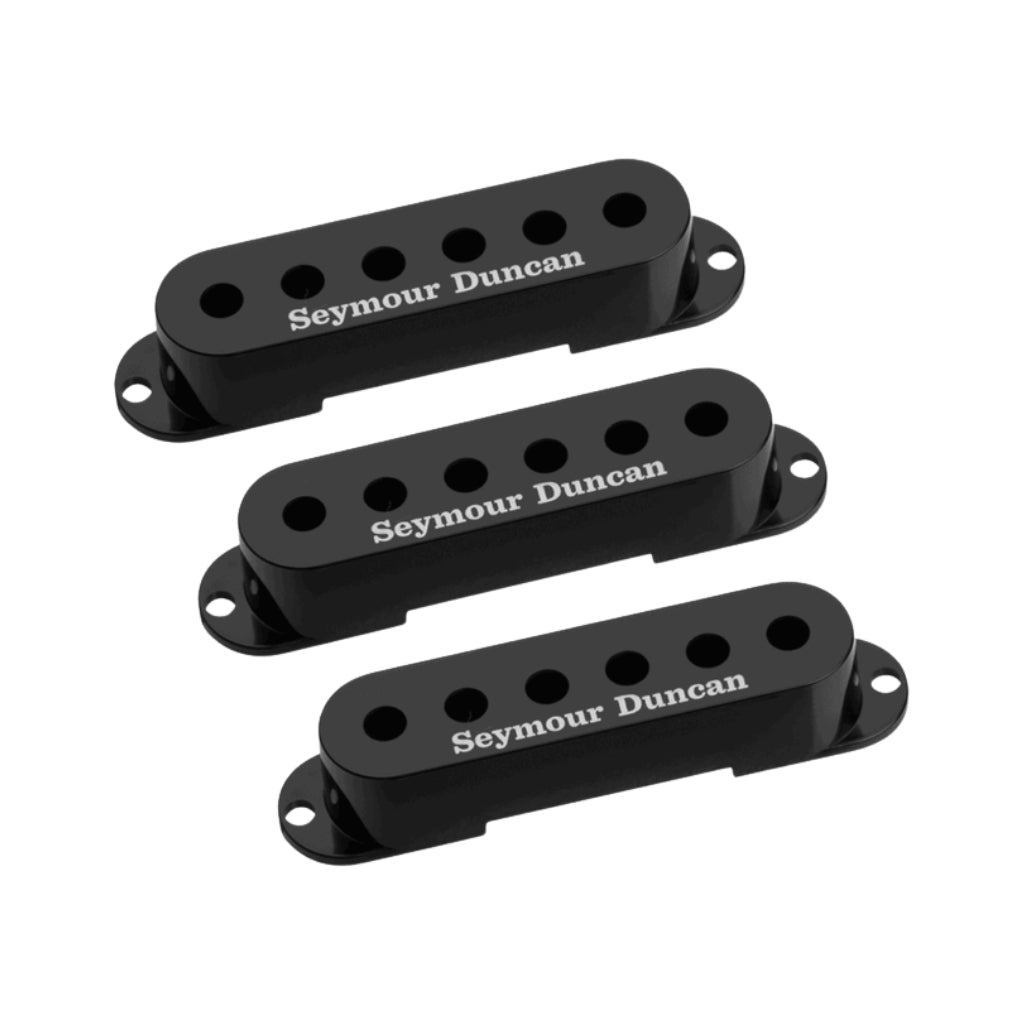 Seymour Duncan Stratocaster Pickup Covers - Black/Logo Guitar Spare Parts Sky Music