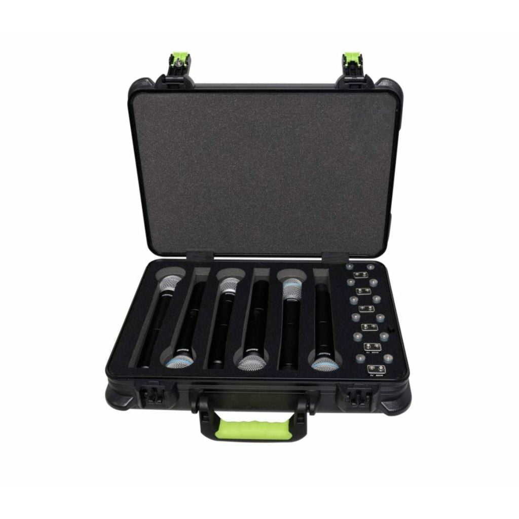 Gator - SH-MICCASEW06 Molded Case for (6) Wireless Mics - TSA Latch