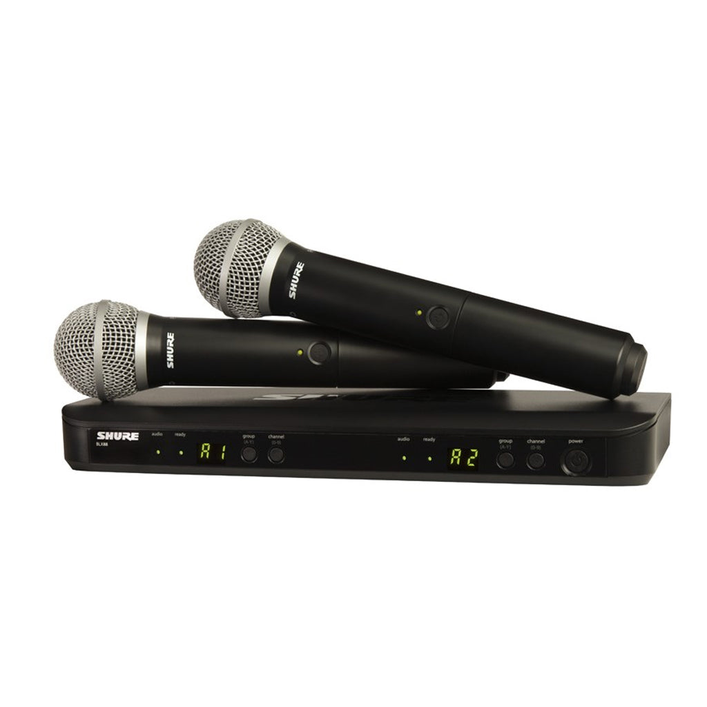 Shure - BLX288/PG58 - Wireless Dual Handheld System (M17: 662-686MHz)