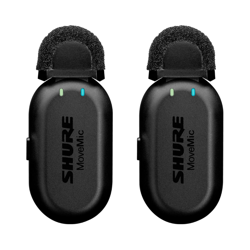 Shure - Dual MoveMic Lavalier Microphones - and MoveMic Receiver Kit with Charging Cases