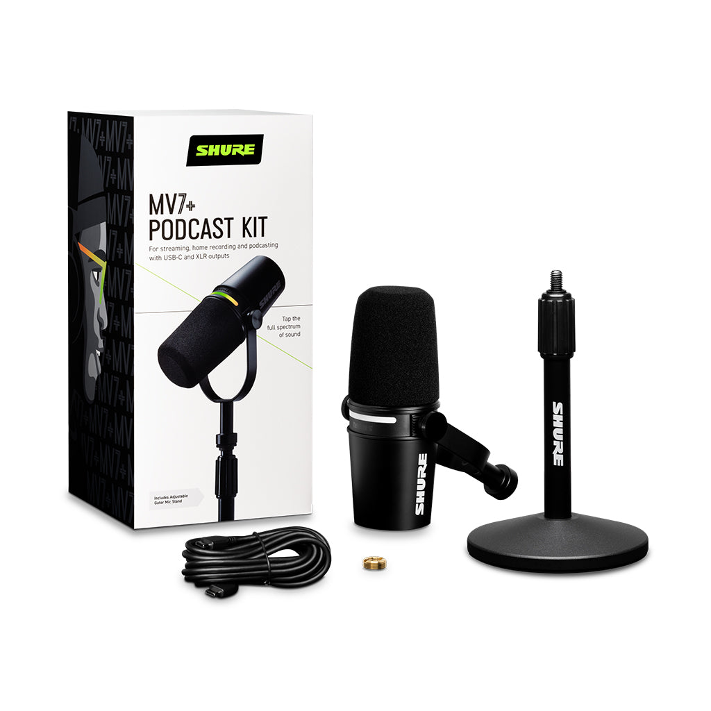 Shure - Motiv MV7+ Podcast Microphone Bundle - Black