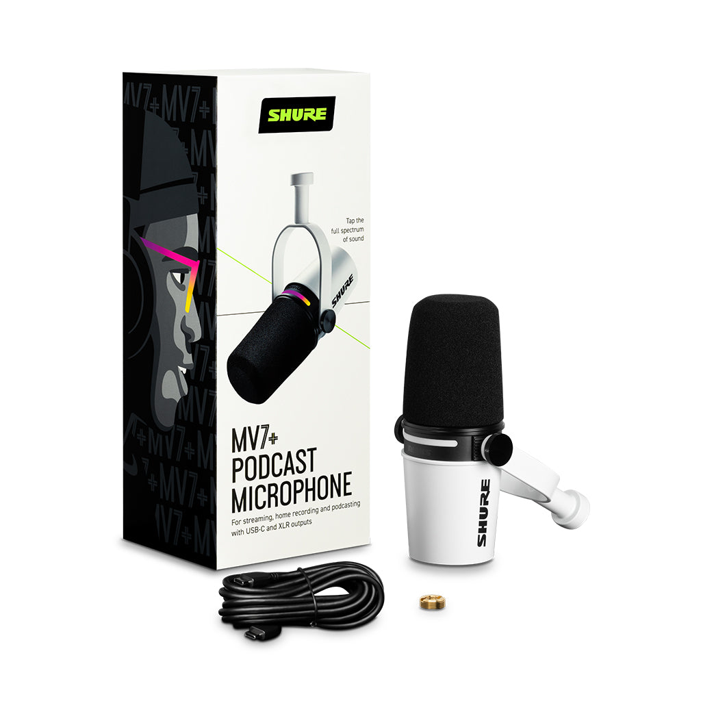 Shure - Motiv MV7+ Podcast Microphone - White