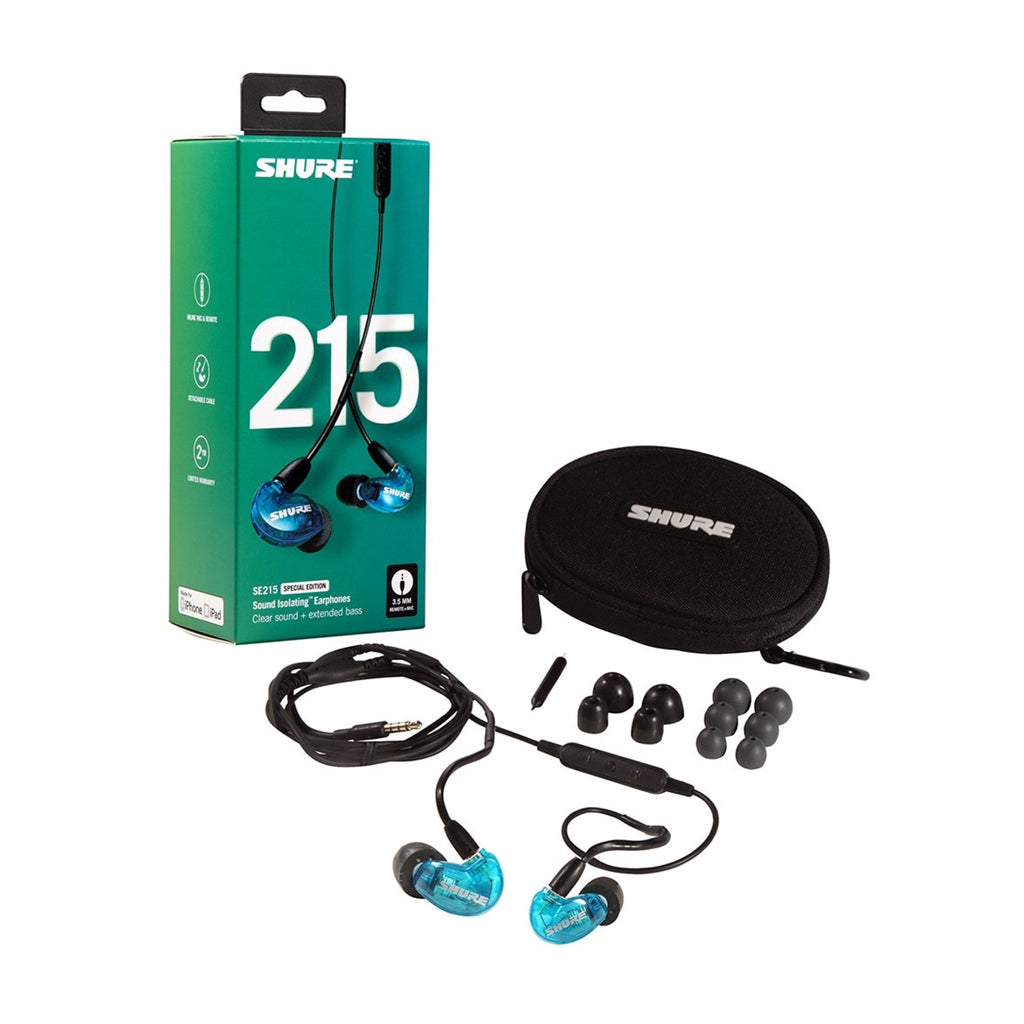 Shure - SE215 - Earphones (Translucent Blue)