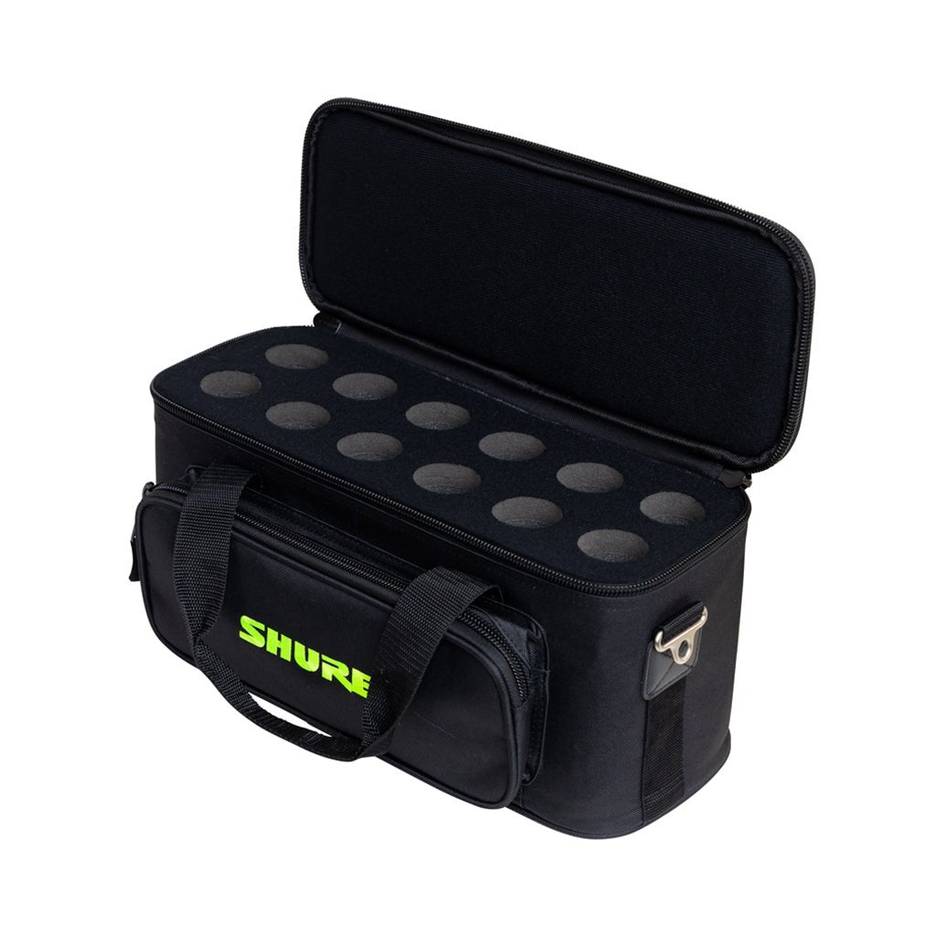Shure By Gator SH-MICBAG12 Padded Microphone Bag - Holds Up to 12 Mics Microphone Stands & Accessories Sky Music