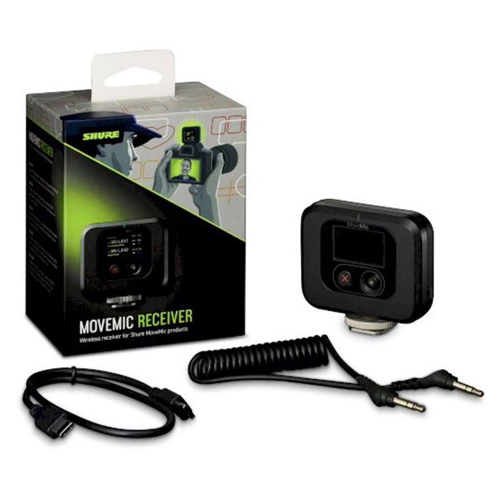 Shure MoveMic Receiver with USB-C Cable and 3.5mm Cable Microphones Sky Music